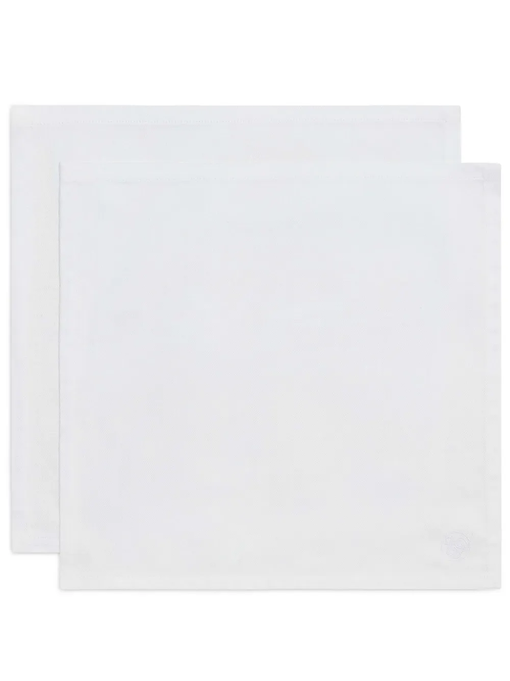 Christofle embroidered napkins (set of two) | White | Image 1