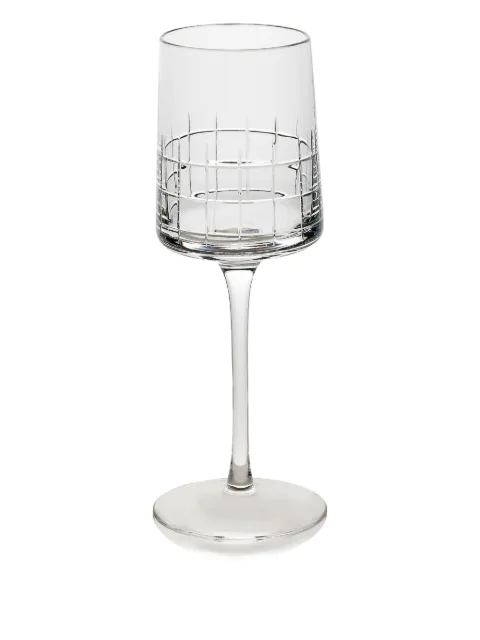 Christofle etched crystal wine glass (22.8cm)