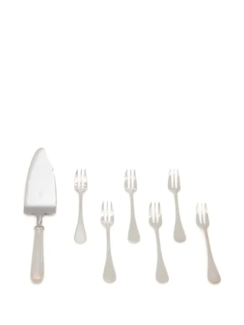 Christofle cake server and 6 cake forks