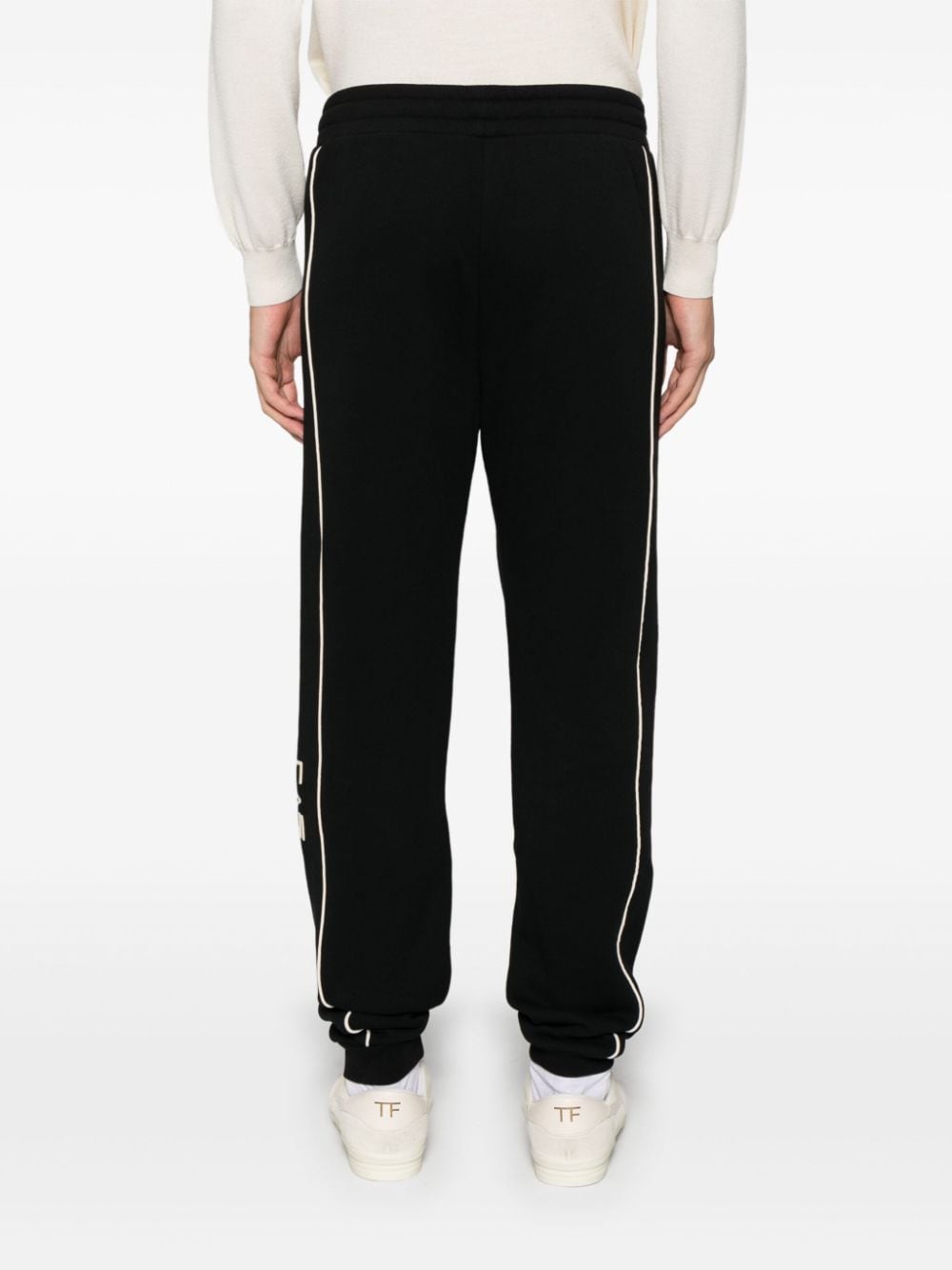 EA7 LOGO-PRINT TRACK PANTS 