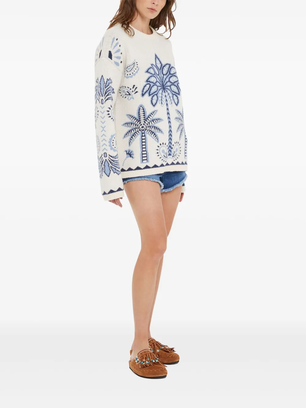 Alanui Wild Wonder Foulard trui Wit