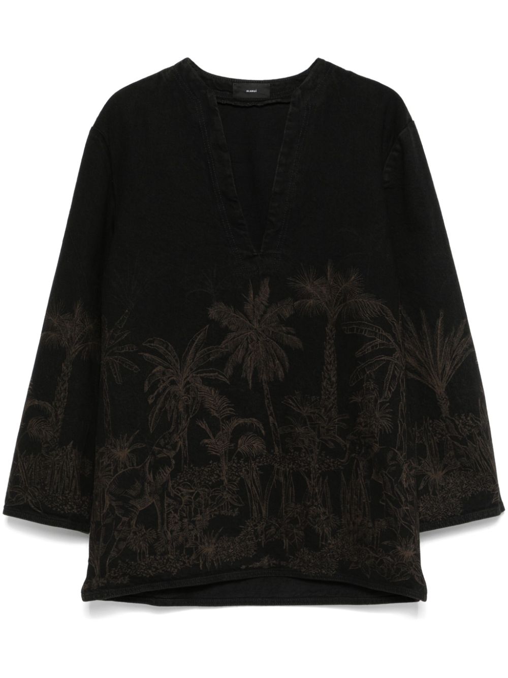 Alanui Jungle Toile de Jouy blouse - Black