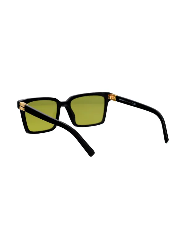 Miu Miu Eyewear スクエアフレーム サングラス | ブラック | FARFETCH JP