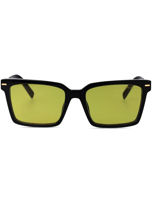 Miu Miu Eyewear スクエアフレーム サングラス | ブラック | FARFETCH JP
