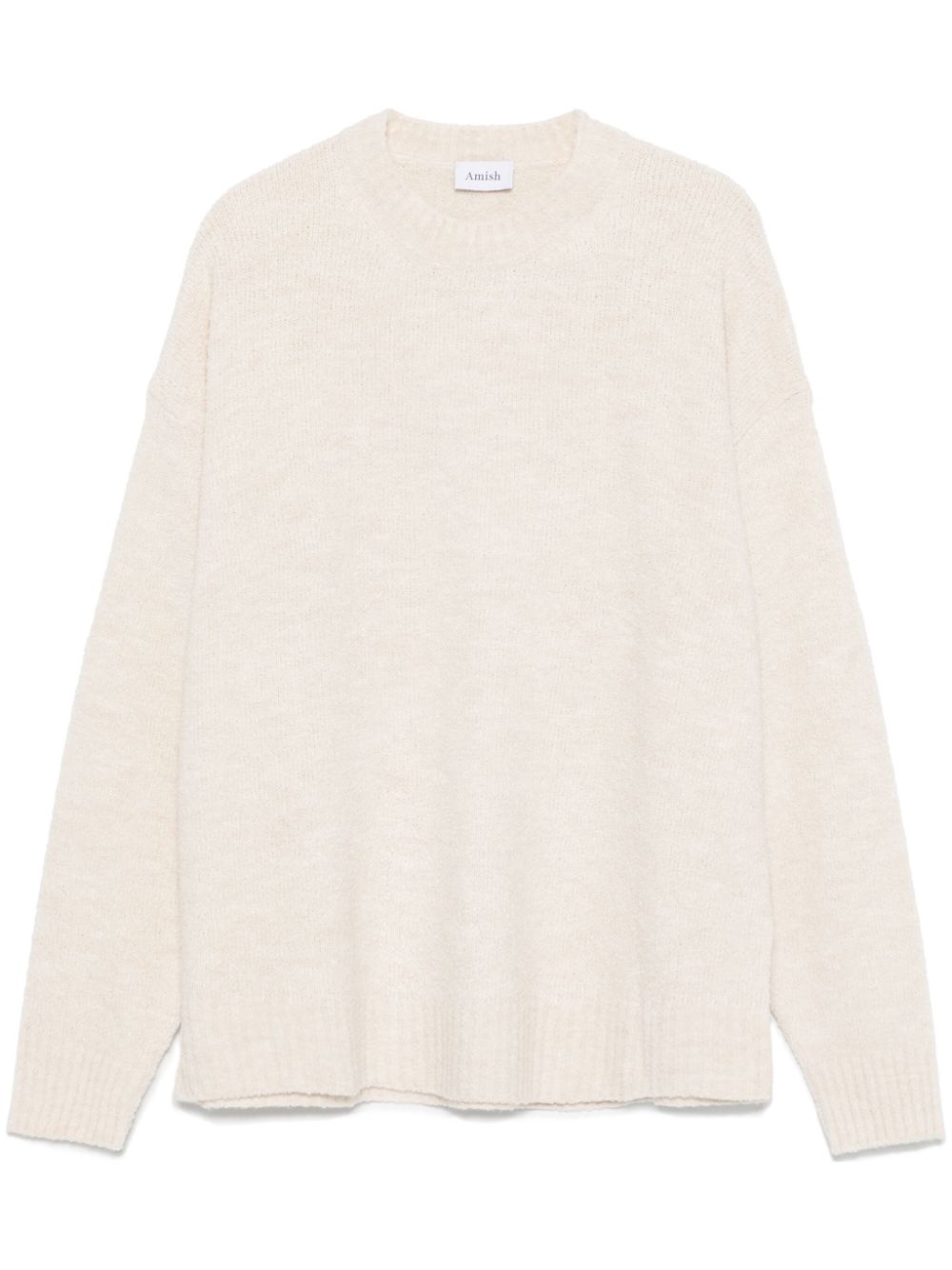 AMISH crew bouclé sweater - Neutrals