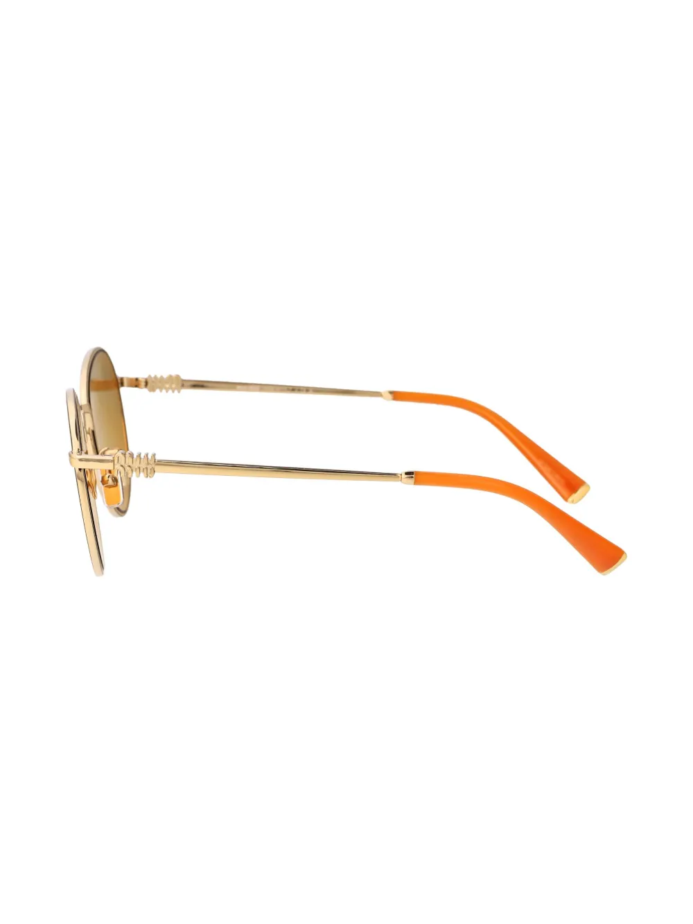 Miu Eyewear Zonnebril met rond montuur Goud