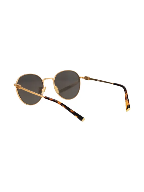 Miu Miu Eyewear ラウンドフレーム サングラス | ゴールドトーン