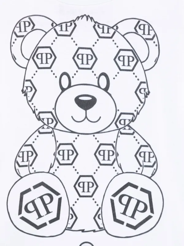 Philipp Plein Junior Camiseta Teddy Bear | Branco | FARFETCH BR