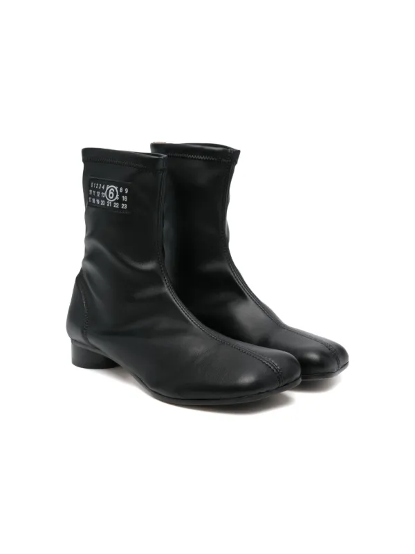 MM6 Maison Margiela Kids ナンバーモチーフ ブーツ | ブラック  