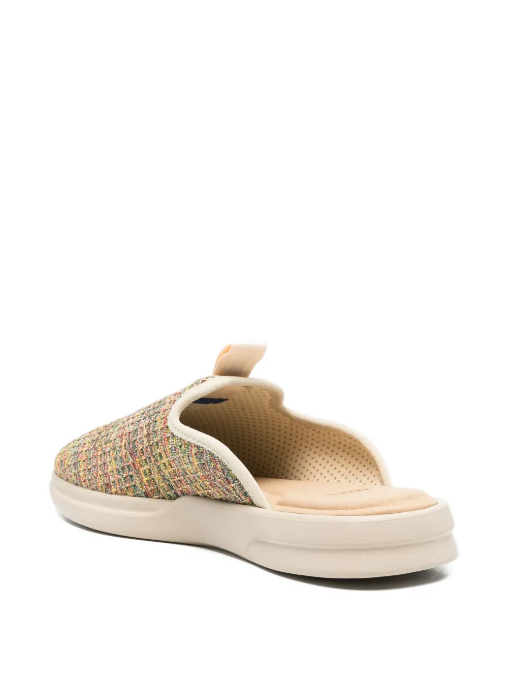 Lusso Pelli Waffle-knit Slippers In Multi