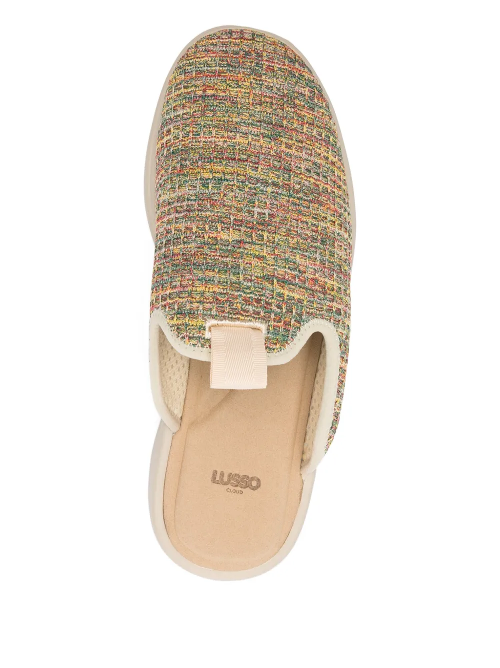 Lusso Pelli Waffle-knit Slippers In Multi