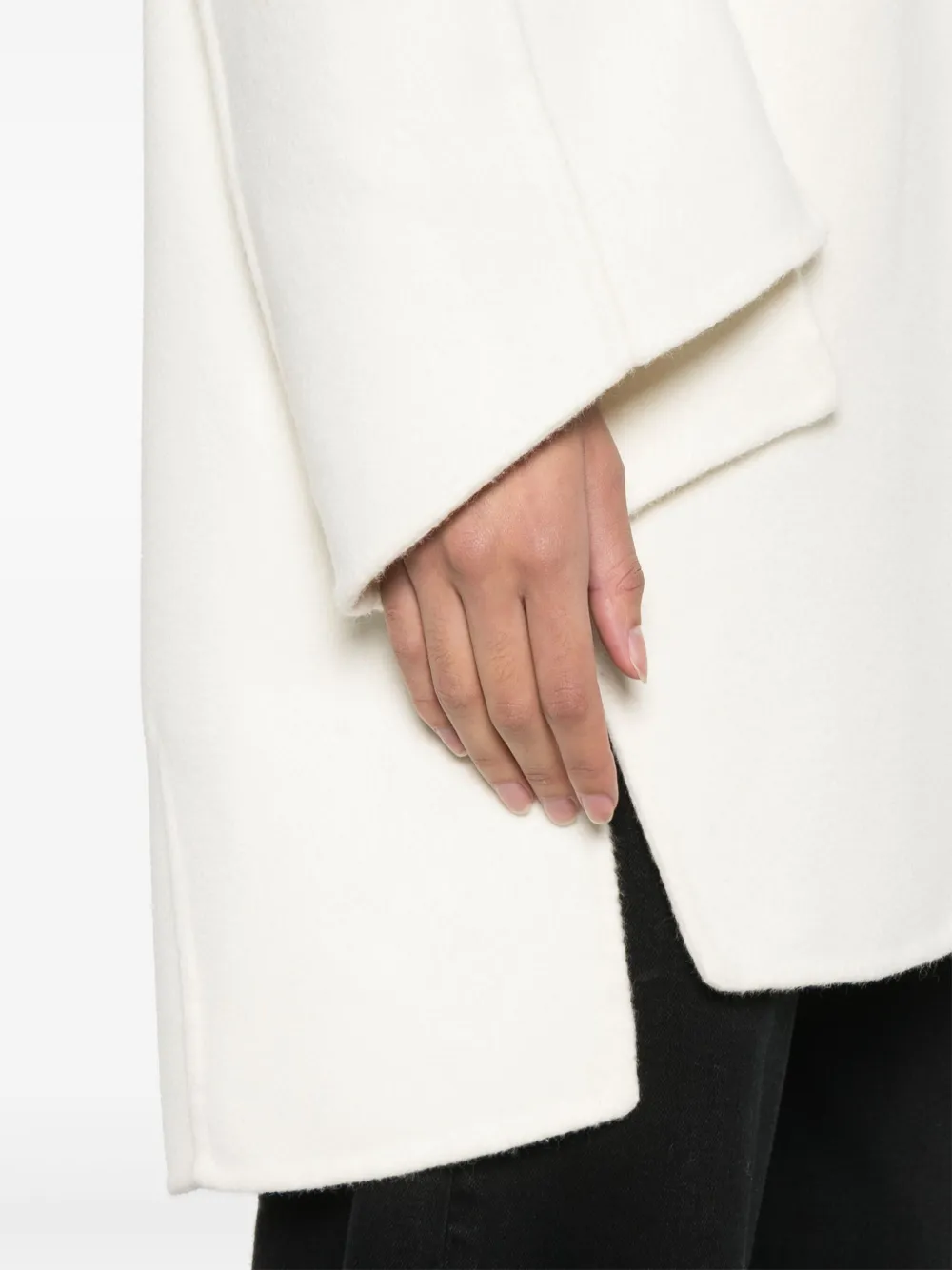 Ermanno Scervino Collared Coat In White