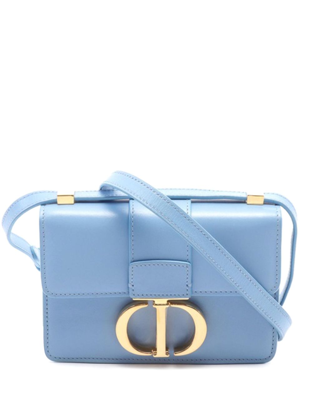 Christian Dior Pre-Owned 2021 Micro Smooth Calfskin 30 Montaigne Flap crossbody bag - Blue