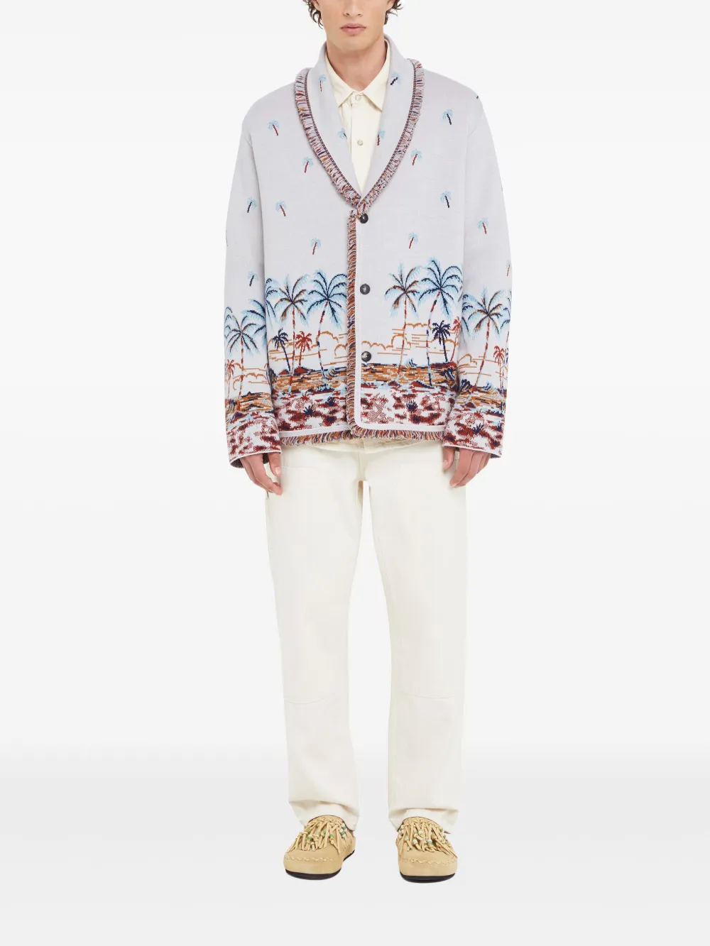 Alanui The Tale Of Hawaiian Cardigan In Nude