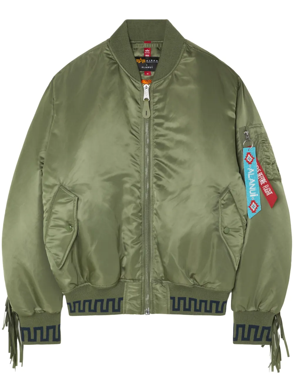 x Alpha Industries fringe-detailing bomber jacket