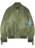 Alanui x Alpha Industries fringe-detailing bomber jacket - Green