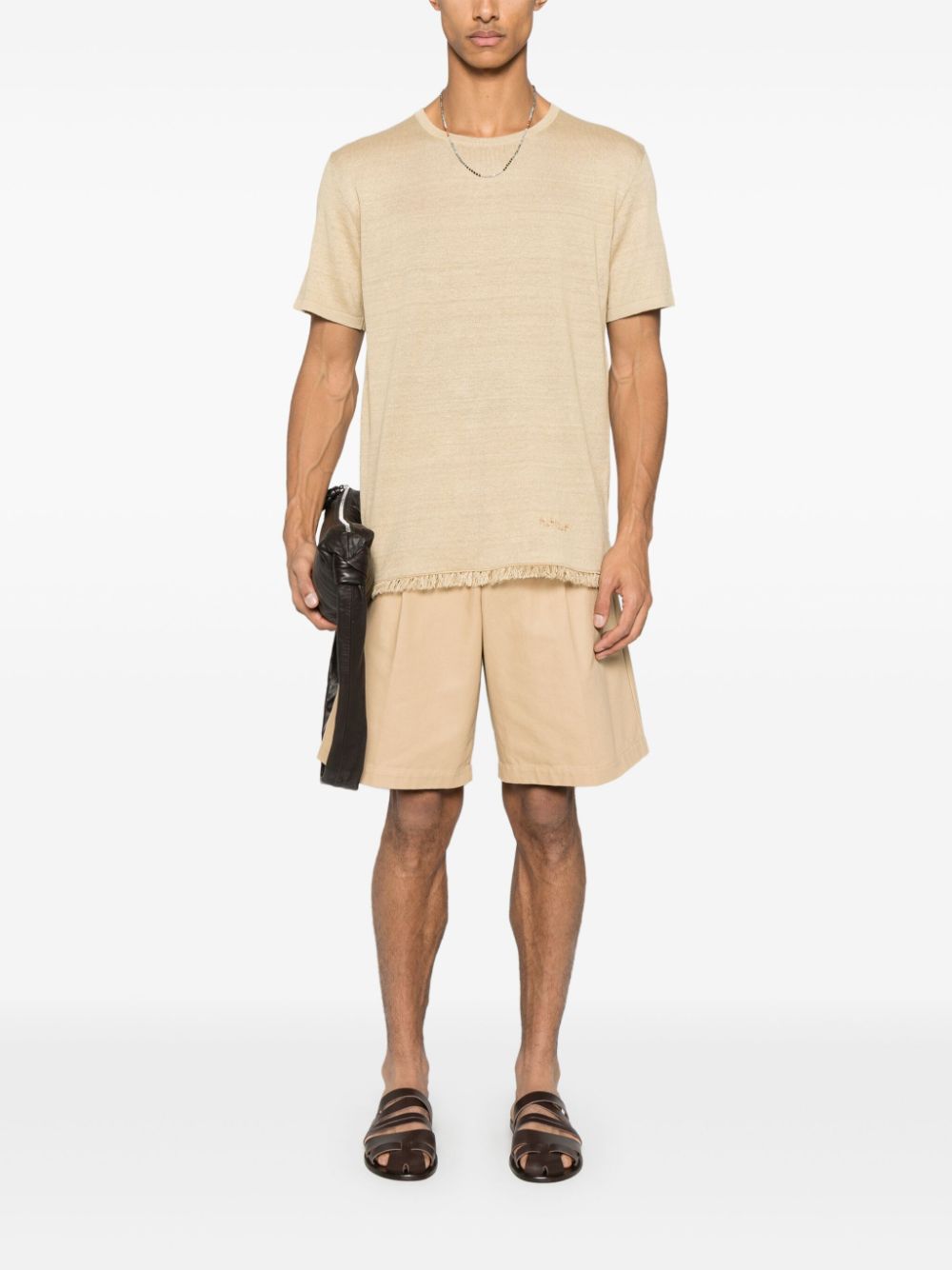 Alanui linen T-shirt - Neutrals