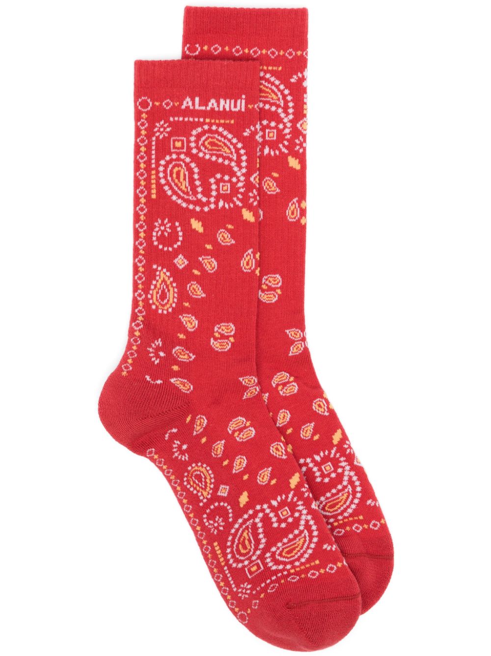 Alanui Bandana socks - Red