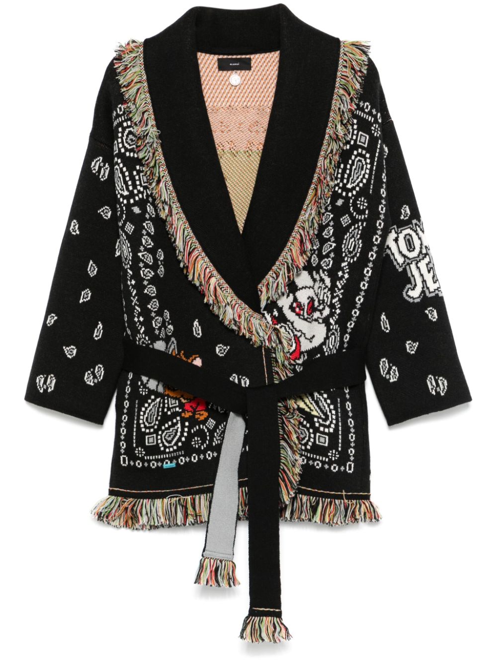 Alanui Tom & Jerry Bandana cardigan - Black