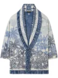Alanui Jungle Toile de Jouy cardigan - Blue