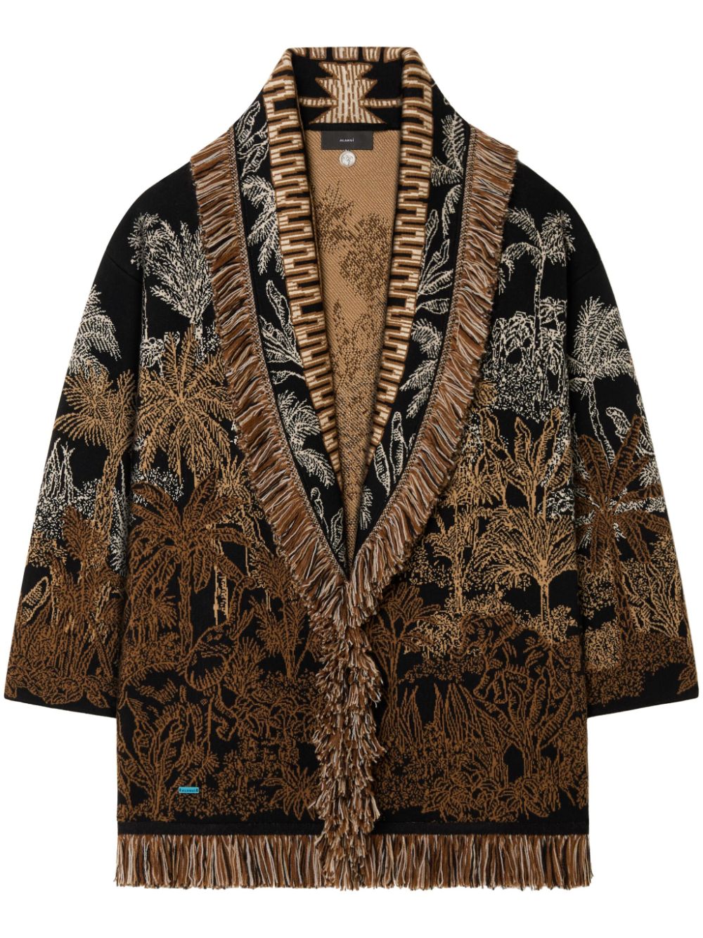 Alanui Jungle Toile de Jouy cardigan - Brown