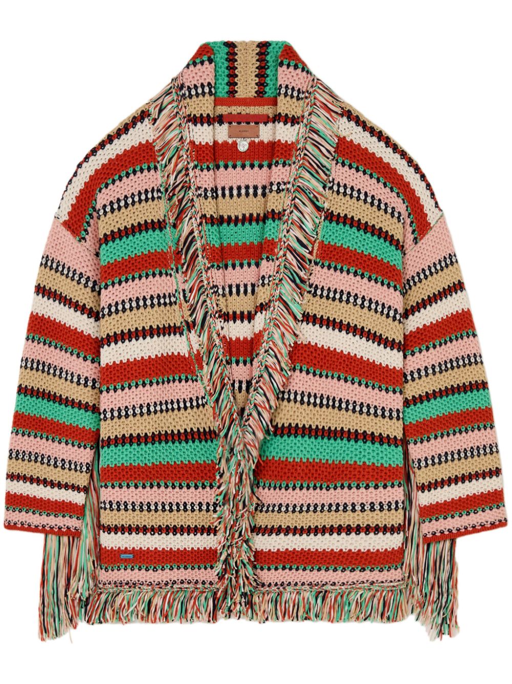 Alanui Sunny Stripes cardigan - Red