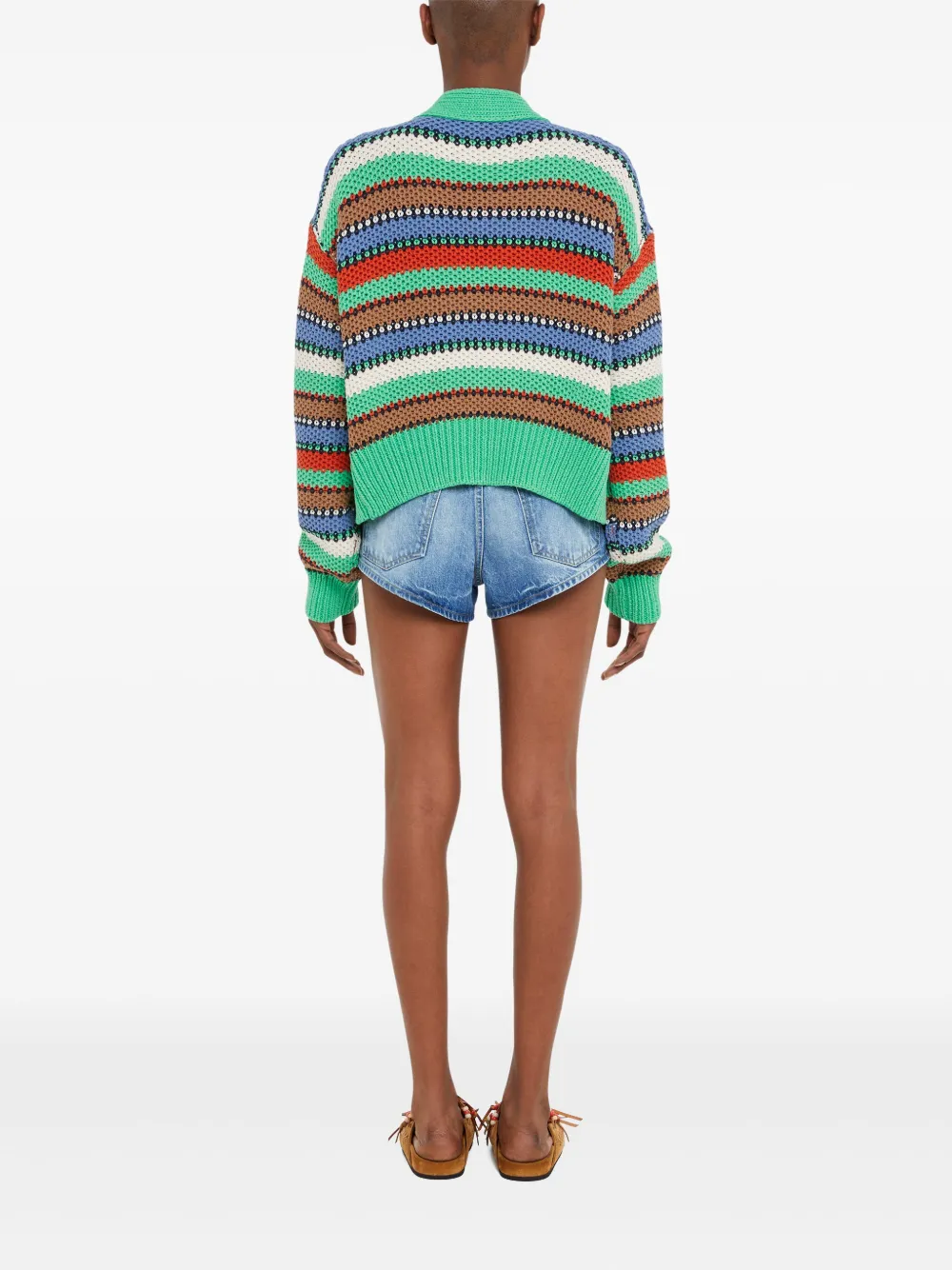 Alanui Sunny Stripes vest Groen