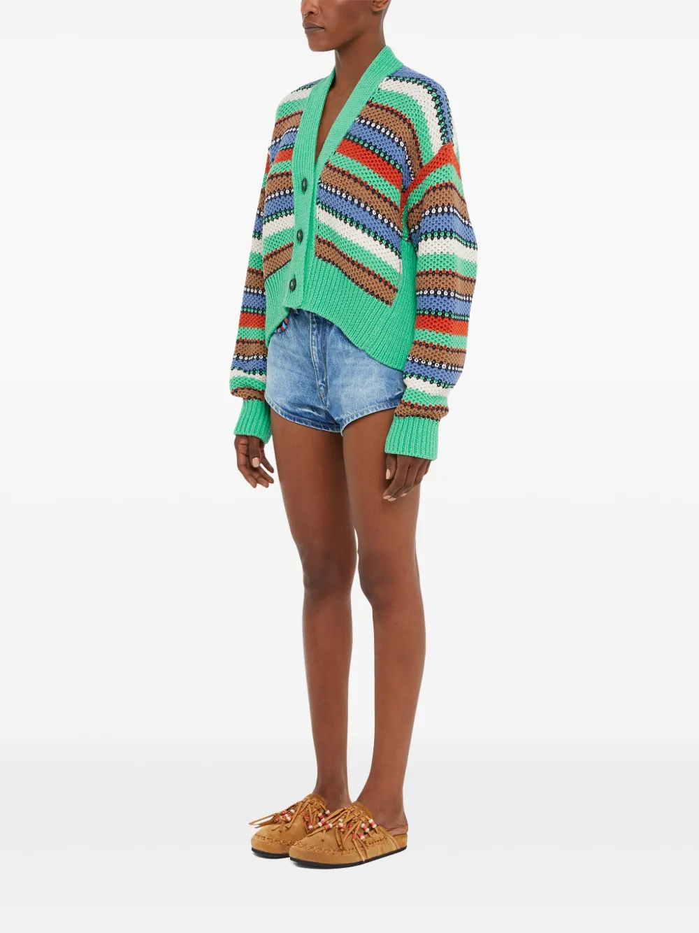 Alanui Sunny Stripes vest Groen