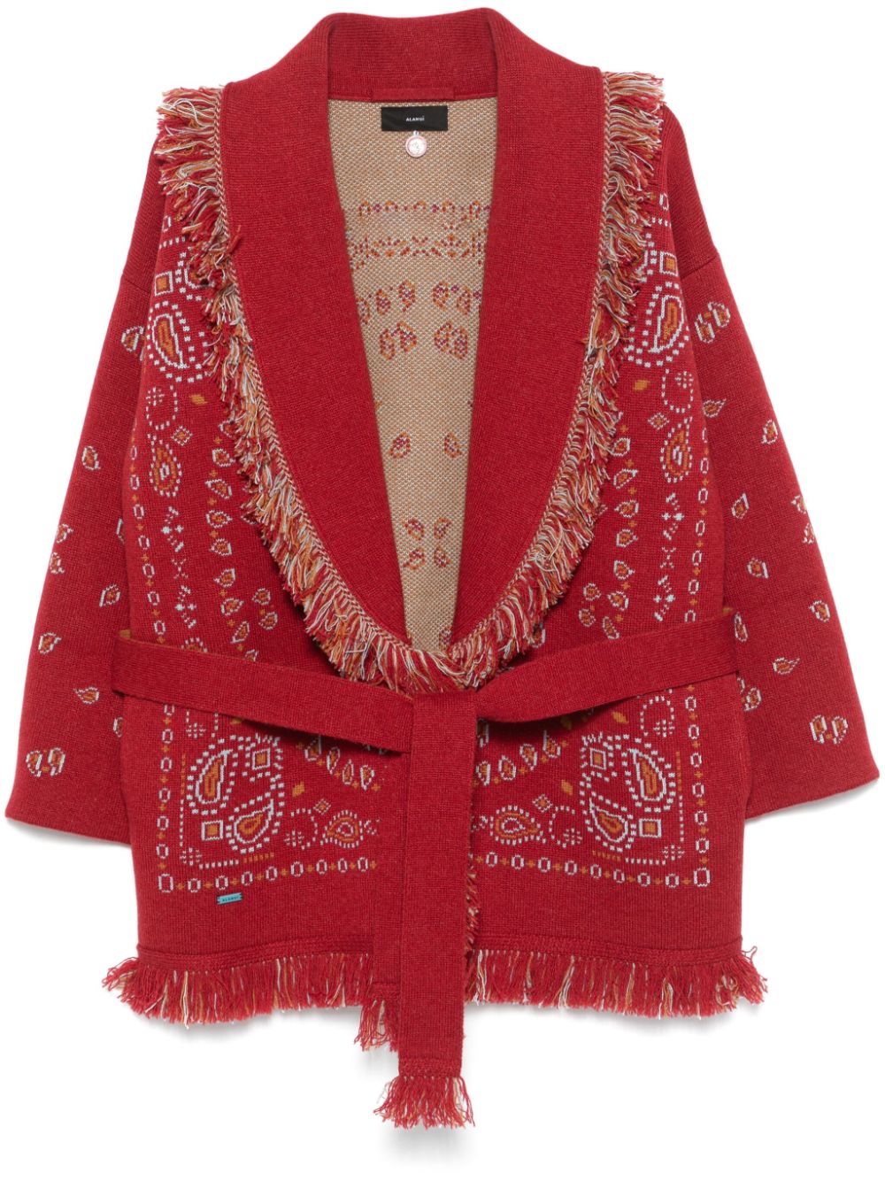 Alanui Vest met jacquard Rood