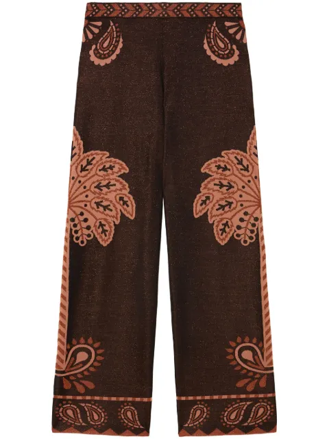 Alanui pantalones palazzo Wild Wonder Foulard