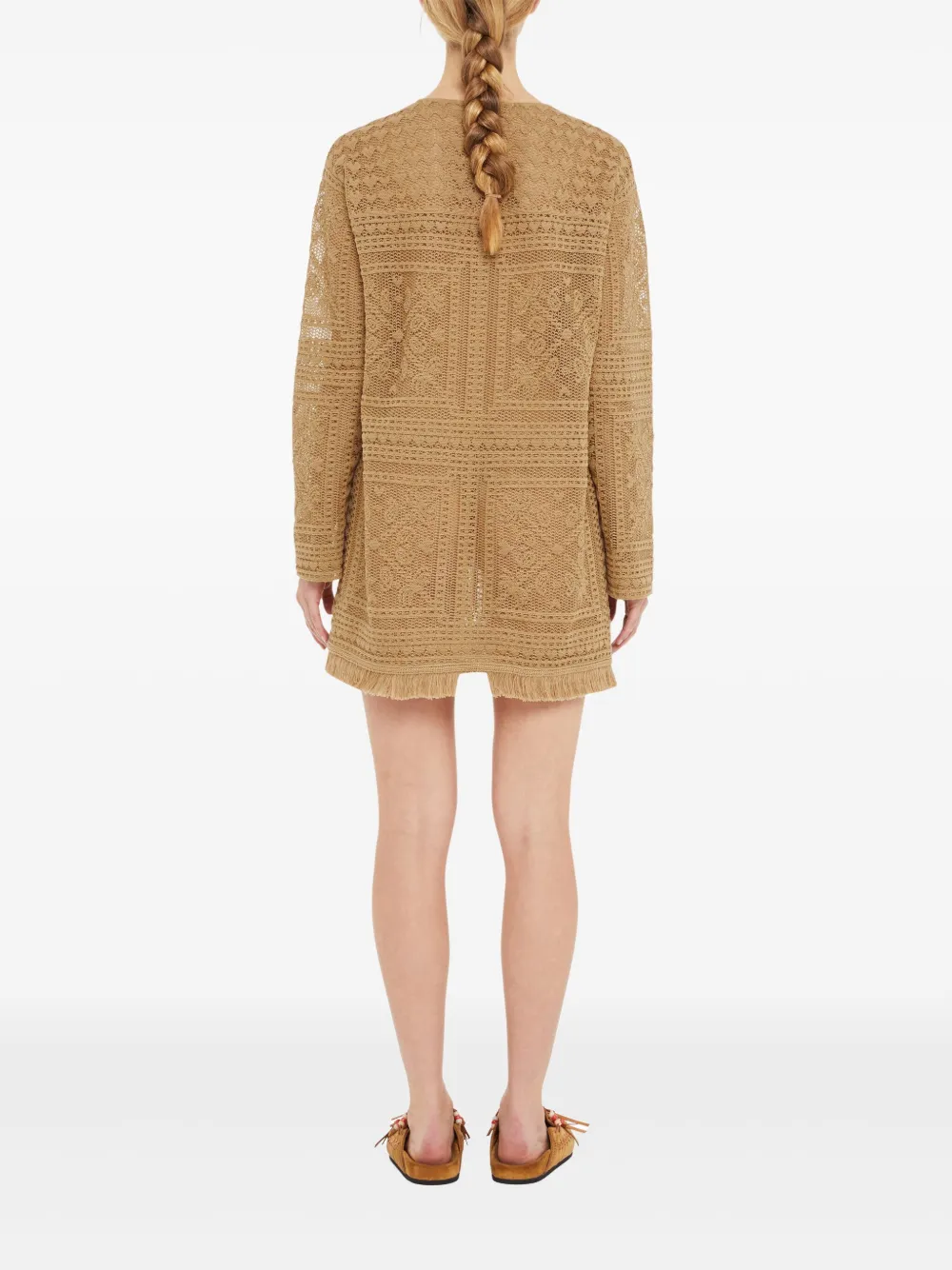 Alanui Kiss By The Book mini-jurk Beige
