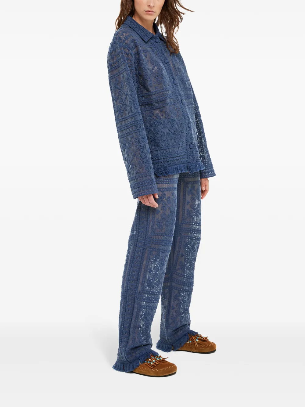 Alanui Gebreid overhemd Blauw