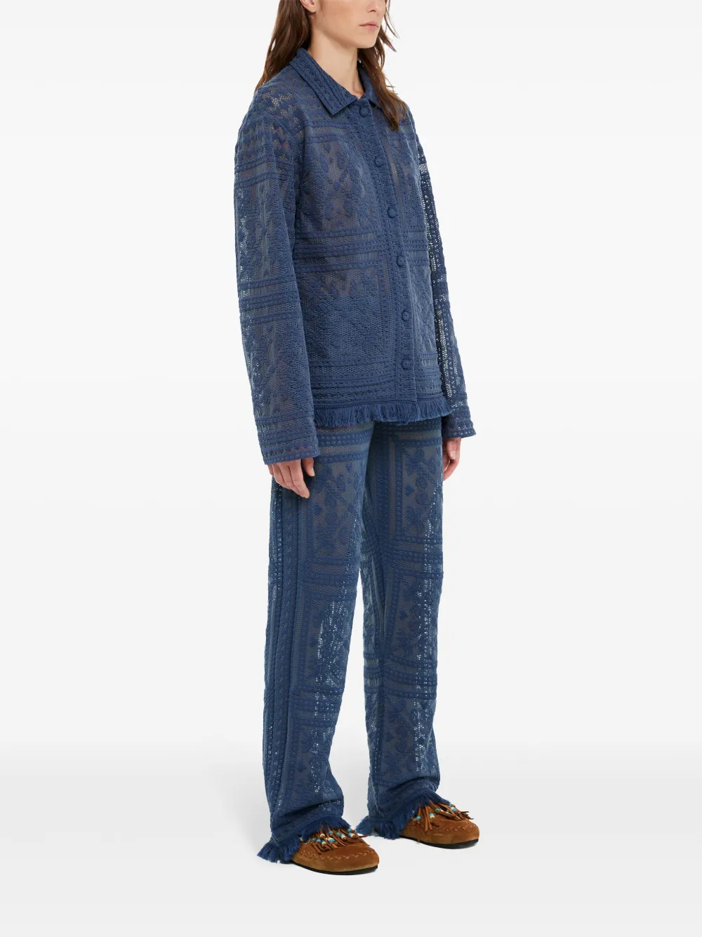 Alanui Gebreid overhemd Blauw