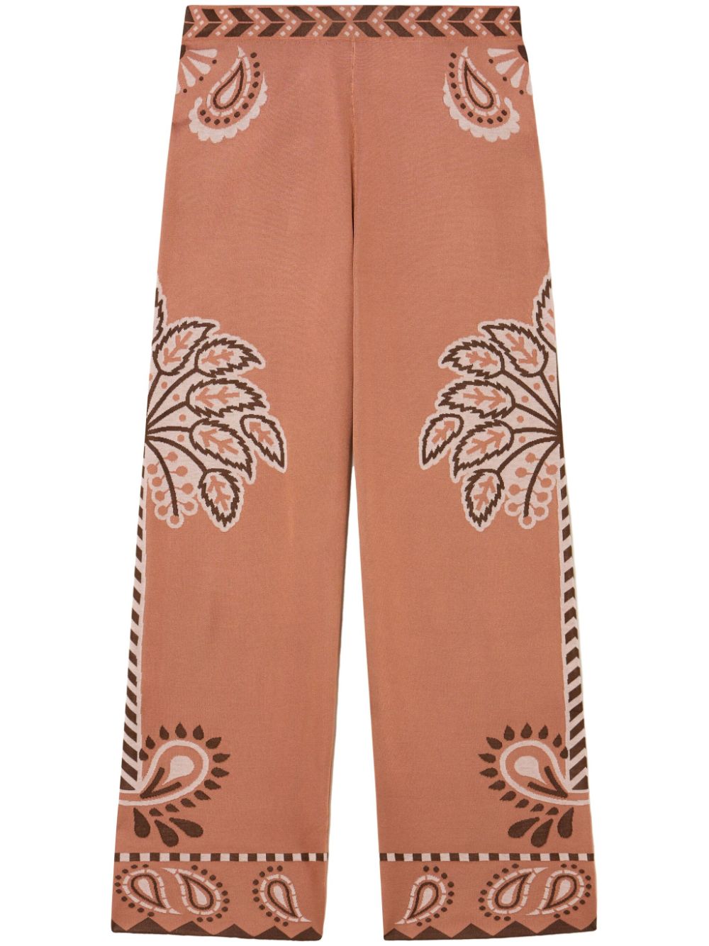 Alanui Wild Wonder Foulard palazzo pants - Neutrals