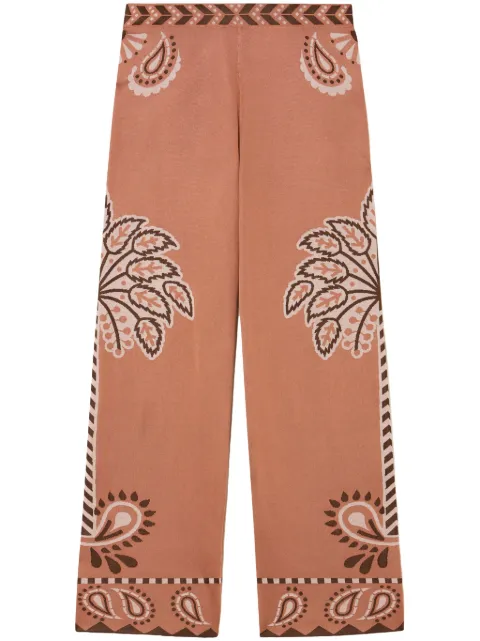 Alanui pantalones palazzo Wild Wonder Foulard