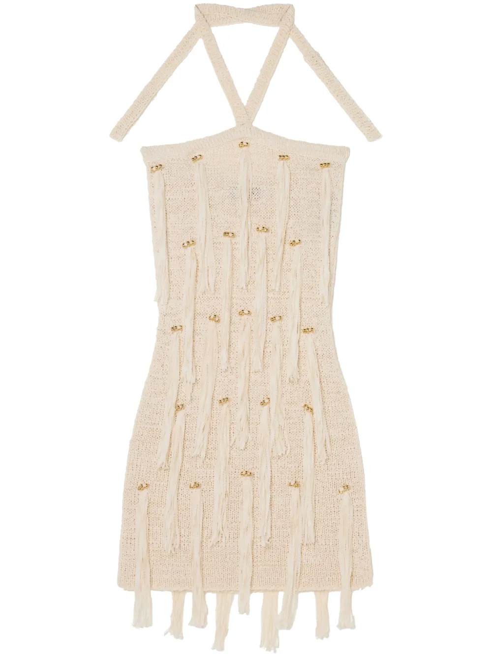 Alanui Cape Jasmine mini-jurk Beige