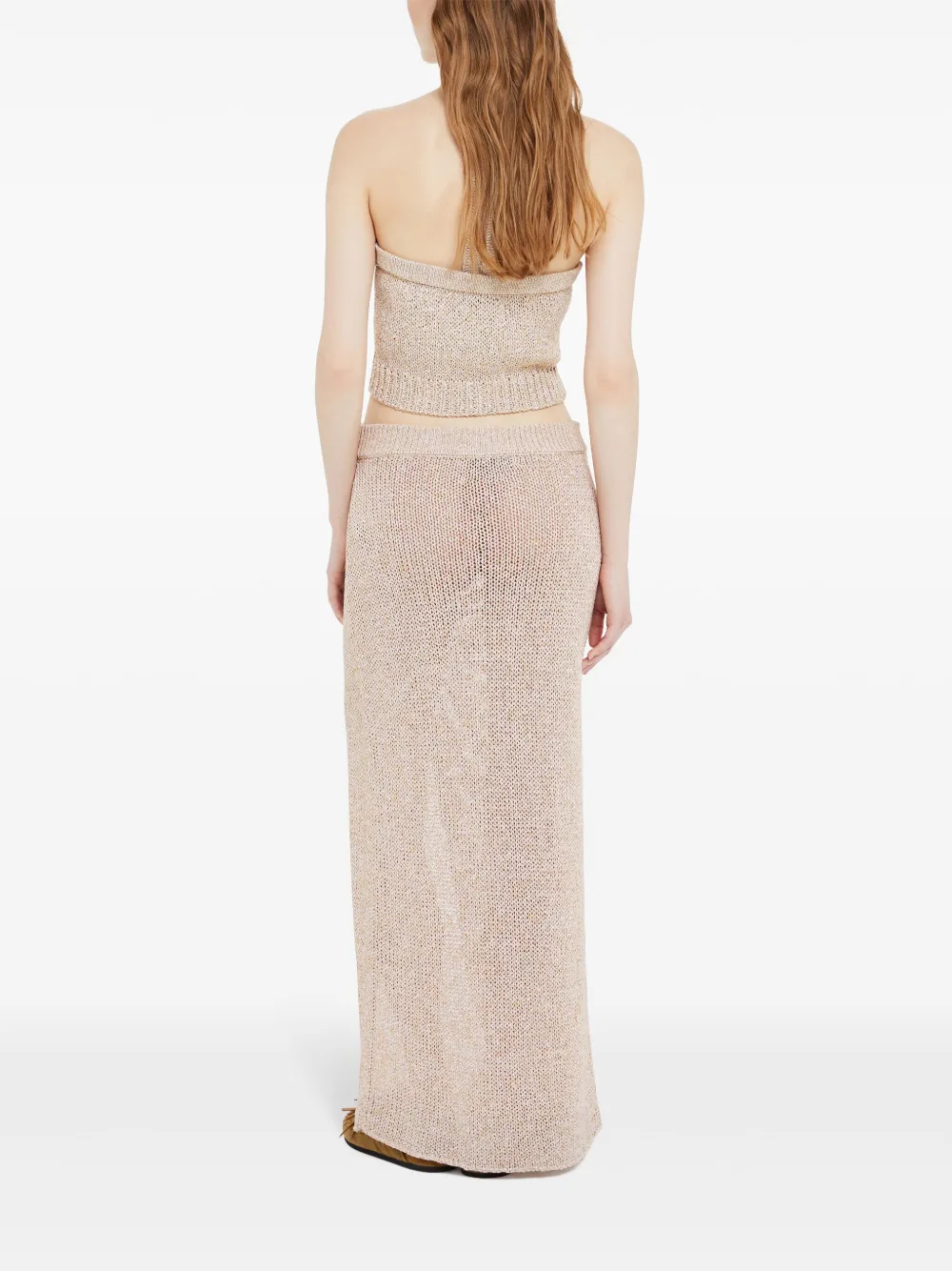 Alanui Gebreide rok Beige