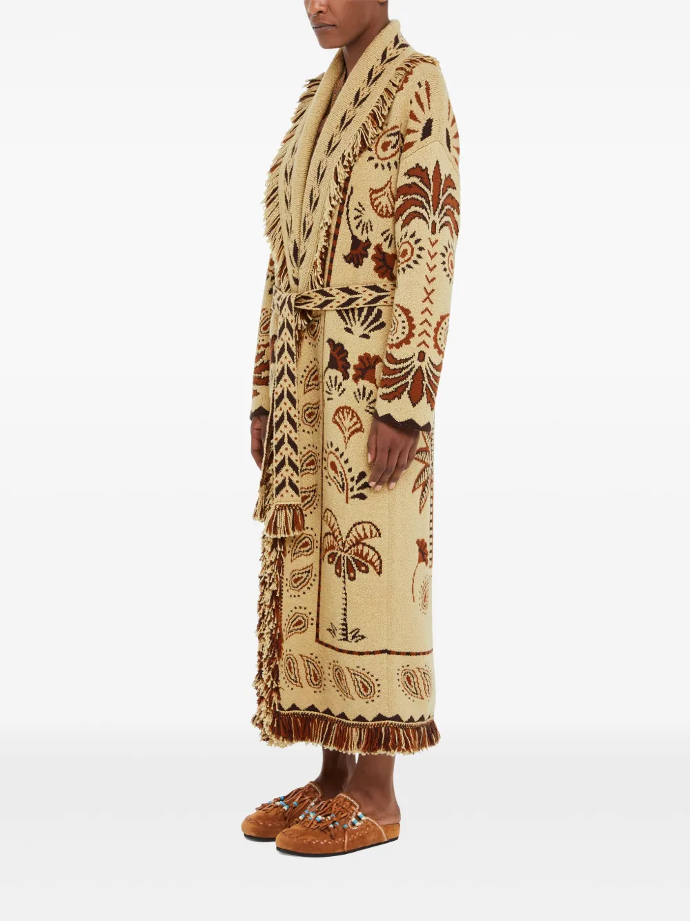 Alanui Wild Wonder Cardi-coat In Neutrals
