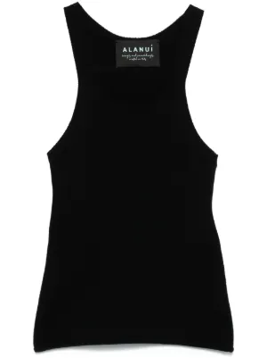 PRADA ブラック タンクトップ リブ編み Prada リブニット タンクトップ | ブラック | FARFETCH JP