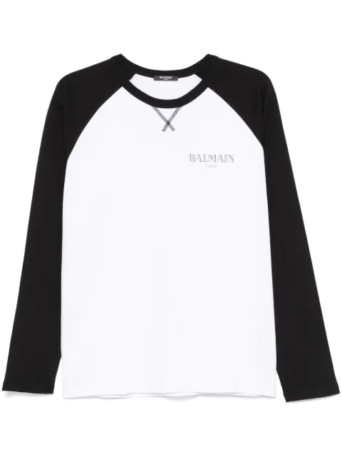 Balmain playera con diseño de dos tonos