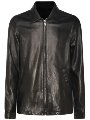 Rick Owens Classic Flight Leather Bomber Jacket | Black | FARFETCH