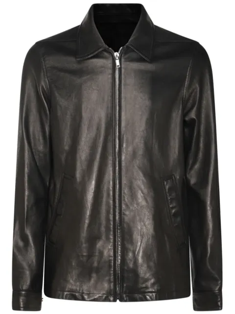 Rick Owens zip-up leather jacket 