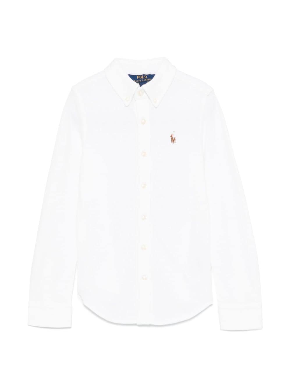 POLO RALPH LAUREN KIDS Polo Pony-embroidered shirt - Bianco