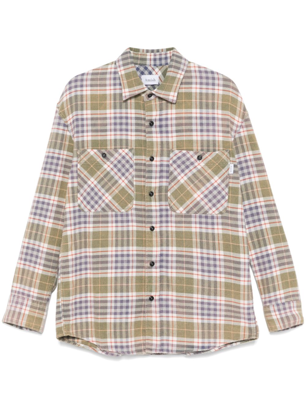 AMISH checked shirt - Green