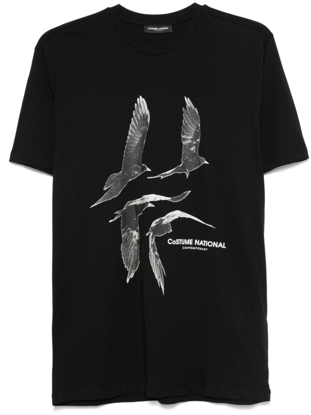 birds-print T-shirt