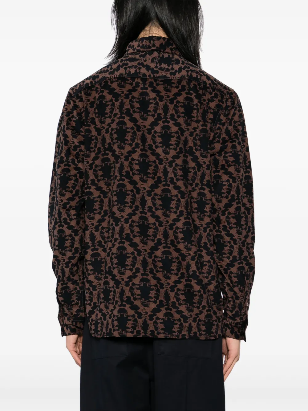 Fred Perry Overhemd met print Bruin