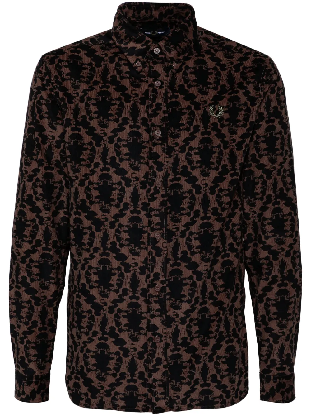 Fred Perry Camisa com estampa Repeat | Marrom | Image 1