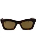 Gucci Eyewear logo-lettering sunglasses - Brown
