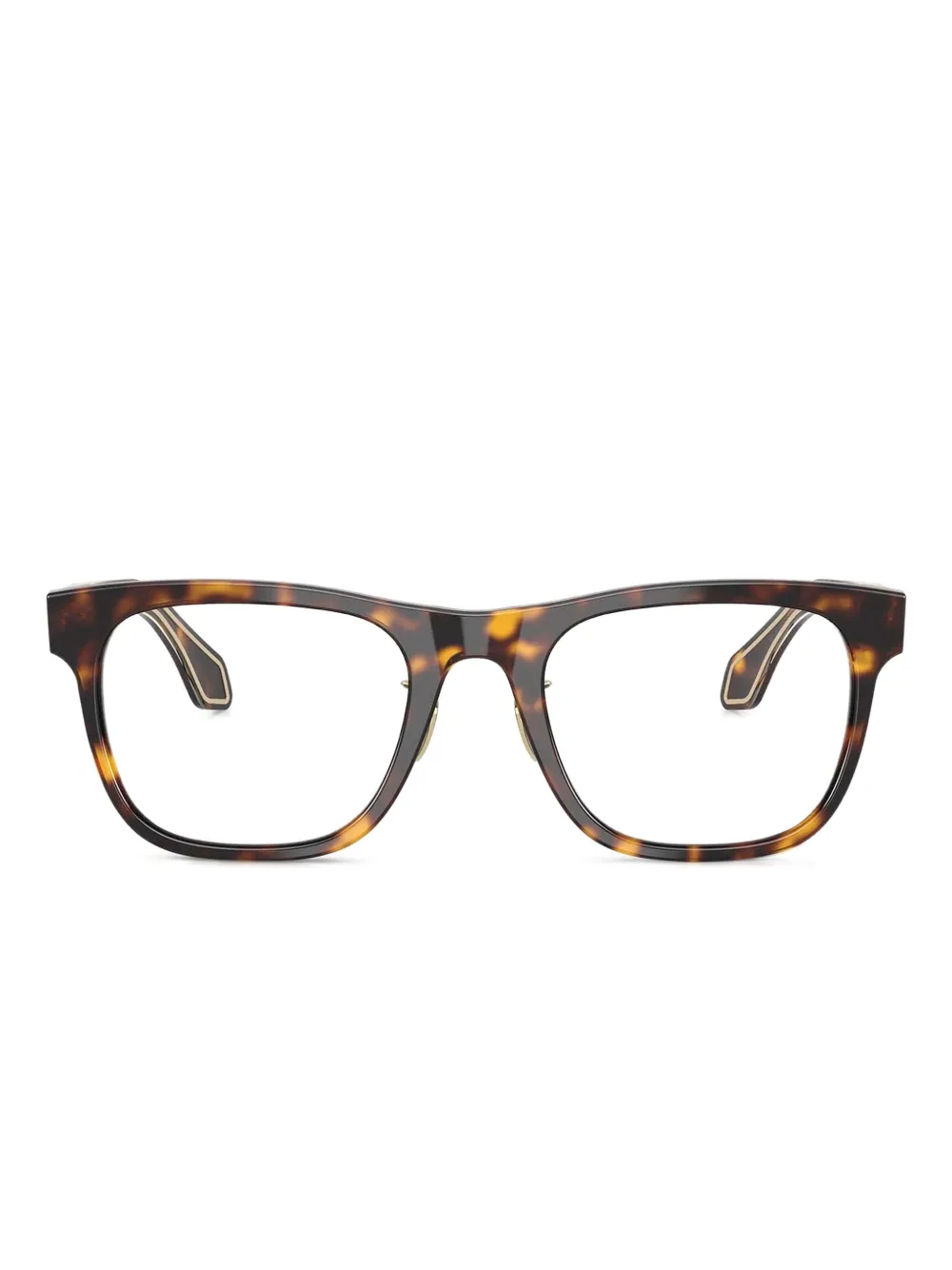 Giorgio Armani Bril met vierkant montuur met schildpadschild effect Bruin