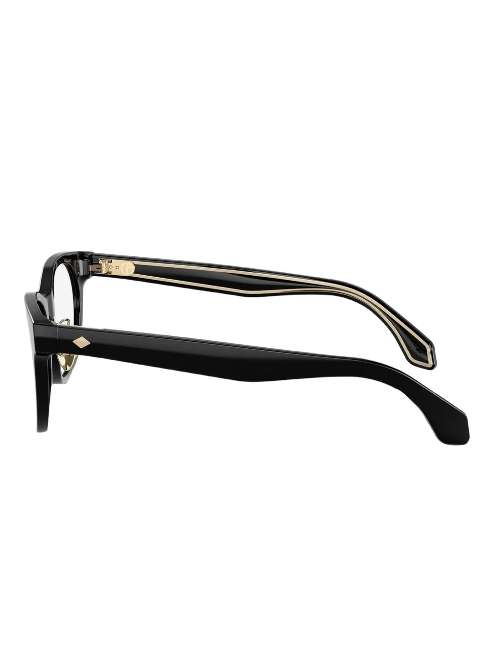 Giorgio Armani Bril met vierkant montuur Zwart